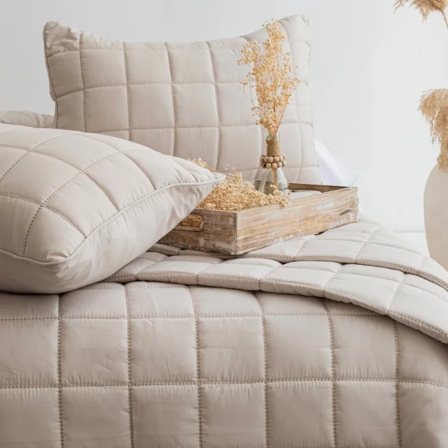 Alora Çift Kişilik Yatak Örtüsü Takımı / Ekru - Zebra Casa (1)