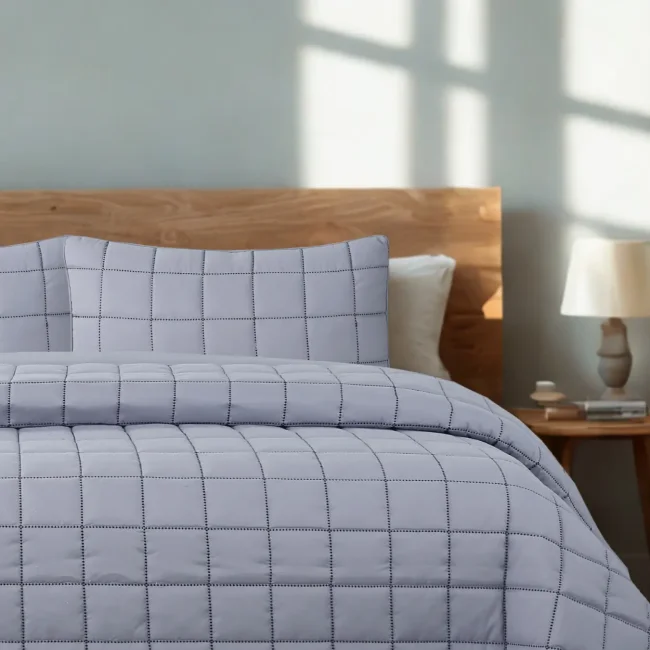 Alora Çift Kişilik Yatak Örtüsü Takımı / Gri - Zebra Casa (1)