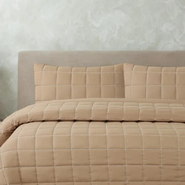 Alora Çift Kişilik Yatak Örtüsü Takımı / Kahverengi - Zebra Casa (1)