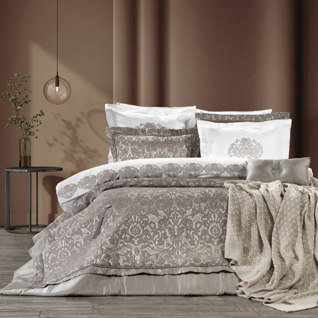 ANASTASIA 11 PARÇA TRİKOLU YATAK SETİ / GRİ 