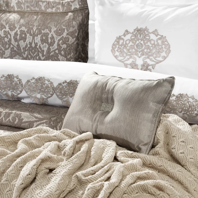 ANASTASIA 11 PARÇA TRİKOLU YATAK SETİ / GRİ - 3