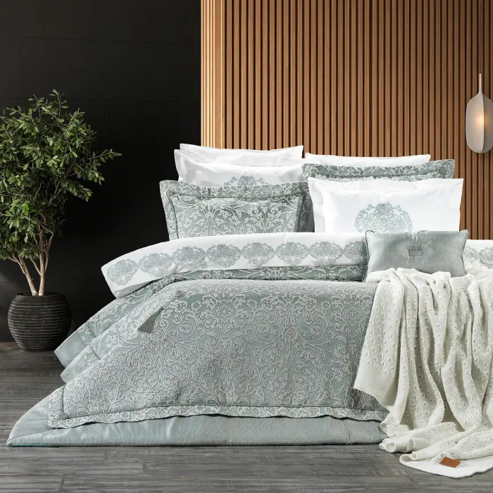 ANASTASIA 11 PARÇA TRİKOLU YATAK SETİ / MINT - 1