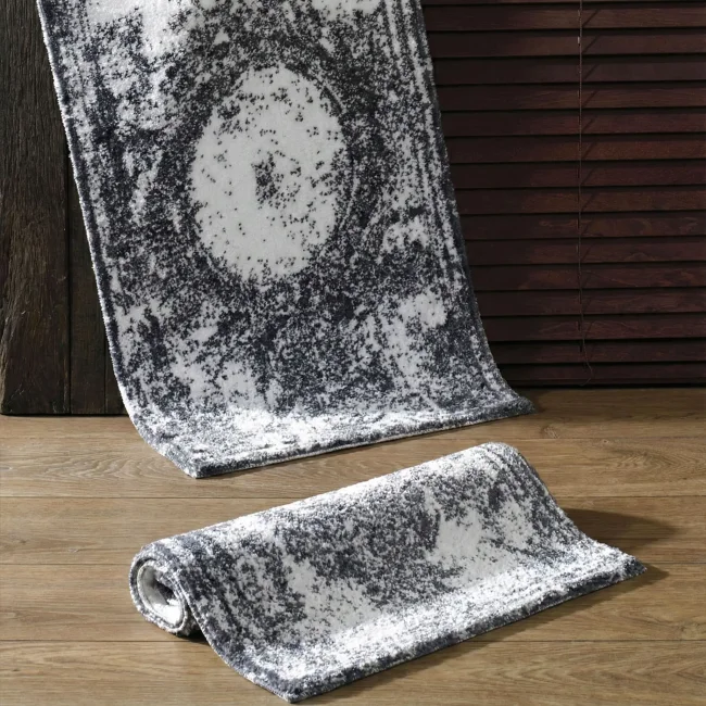 Anna 2'li Paspas Takımı Beyaz / Koyu Gri / Gri - Zebra Casa (1)