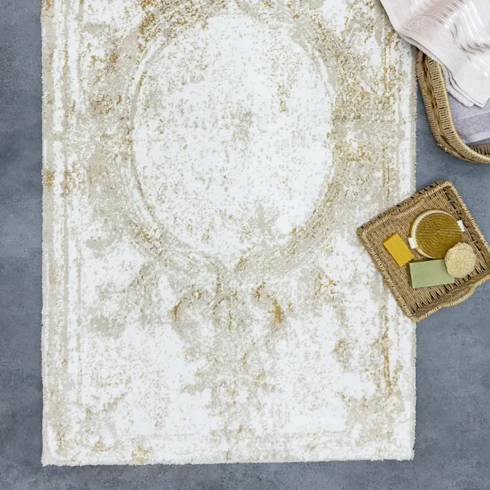 Anna 80x150cm Paspas - Halı / Beyaz - Ekru - Latte - 2