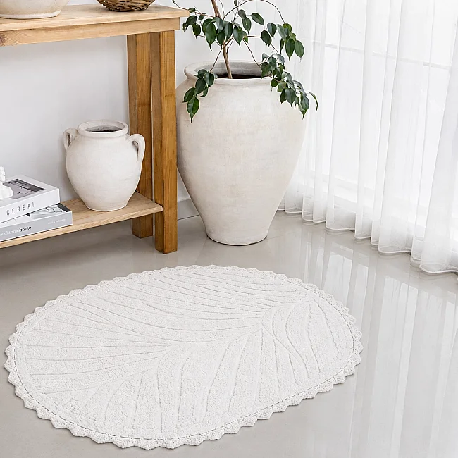 Arles %100 Pamuk 80x120 Banyo Paspası – Krem 