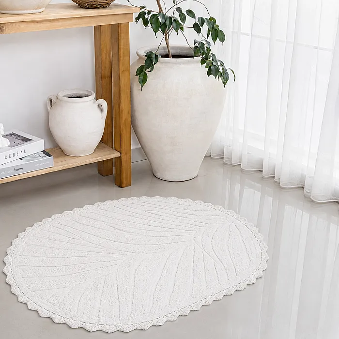 Arles %100 Pamuk 80x120 Banyo Paspası – Krem - 1