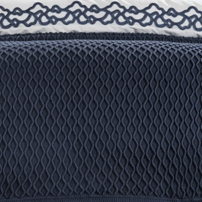 Asos 10 Parça Triko Yatak Örtüsü Seti / Indigo - 4
