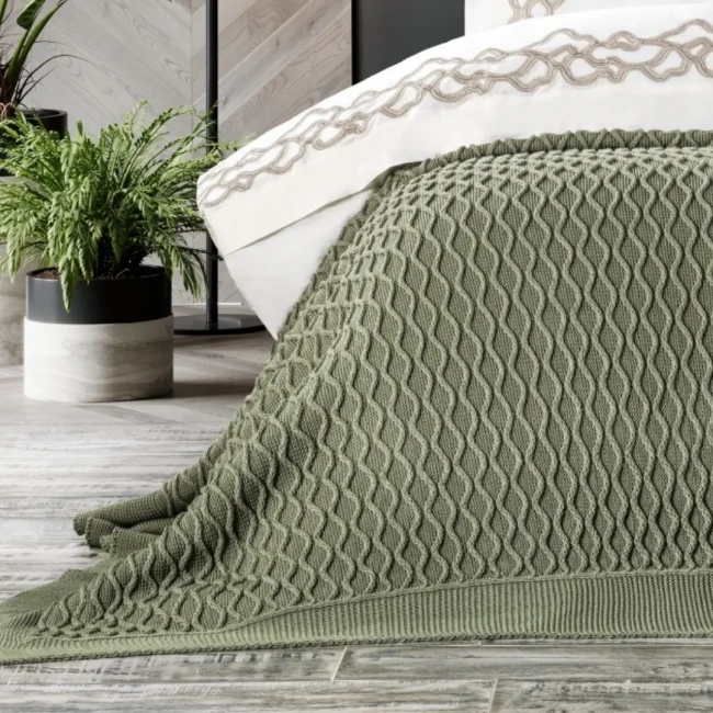 Asos 10 Parça Triko Yatak Seti / Yeşil - 5