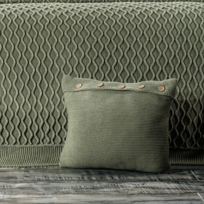 Asos 10 Pcs. Tricot Bedspread / Green - 4