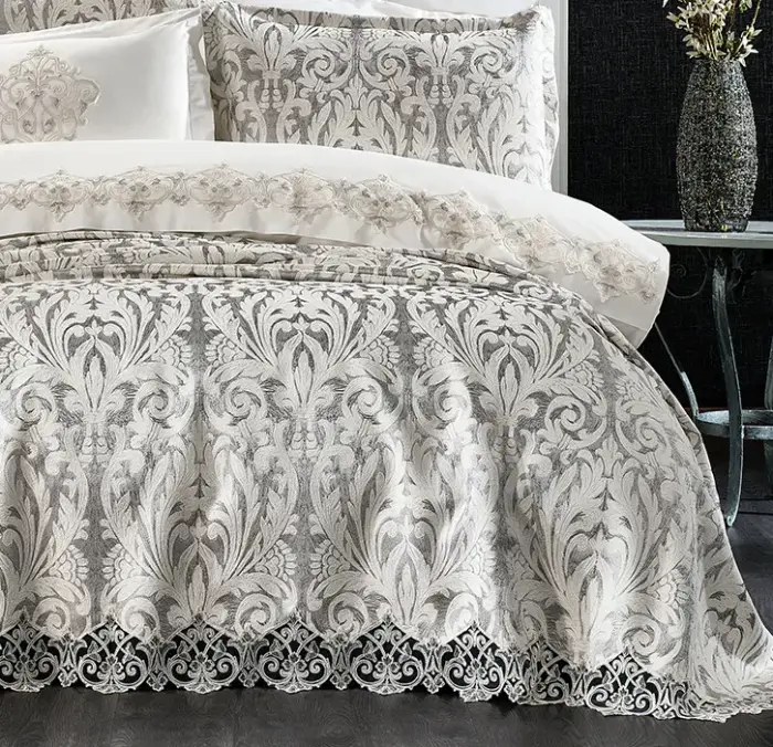 Astor Damask Gri Pike Seti - 3