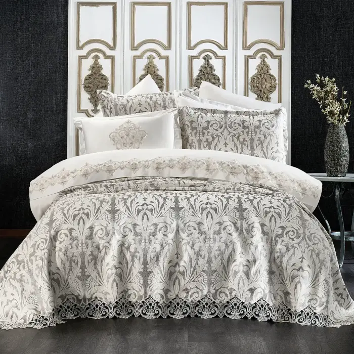 Astor Damask Gri Pike Seti - 1