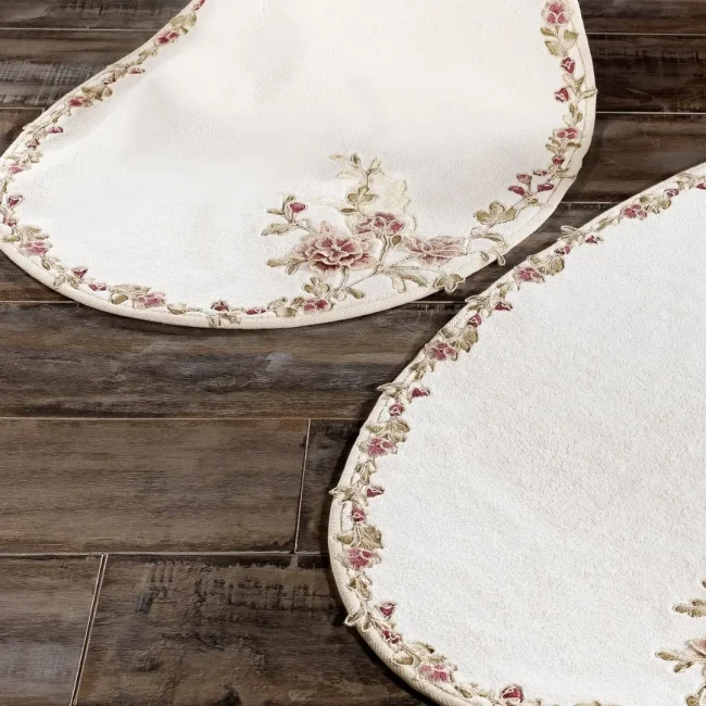 Azur İkili Oval Paspas Takımı Capp/Bordo - Zebra Casa (1)