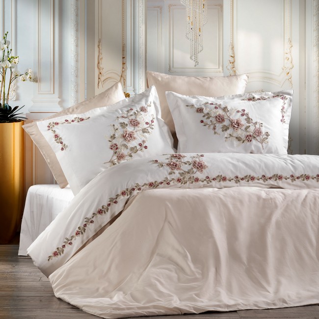 Azur Nevresim Takımı Capp/ Bordo - Zebra Casa