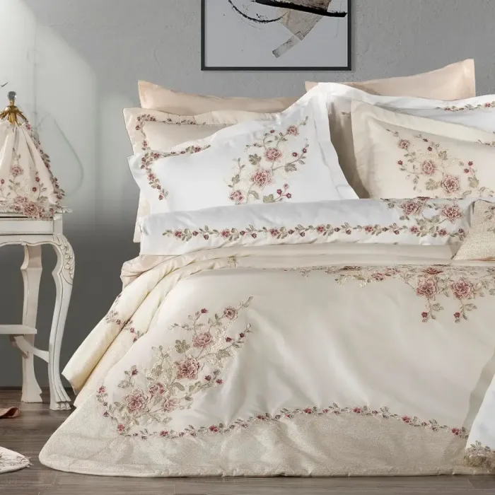 Azur 23 Parça Capp / Bordo Premium Çeyiz Seti - 5