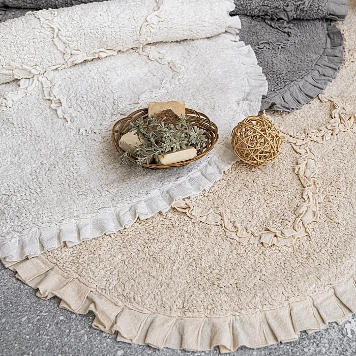 Bella %100 Pamuk 80x120 Banyo Paspası – Gri - 5