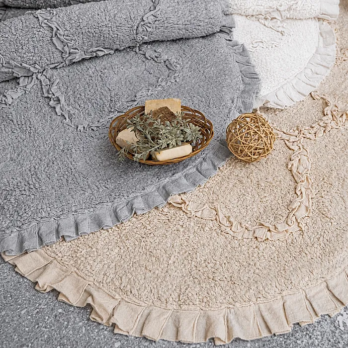 Bella %100 Pamuk 80x120 Banyo Paspası – Gri - 1
