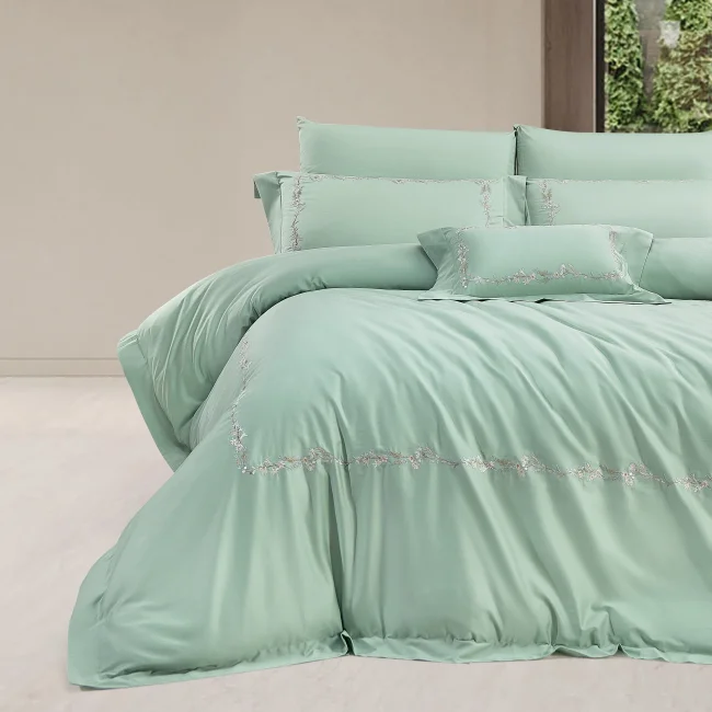 Belline 400Tc Luxury Nevresim Takımı / Yeşil - Zebra Casa (1)