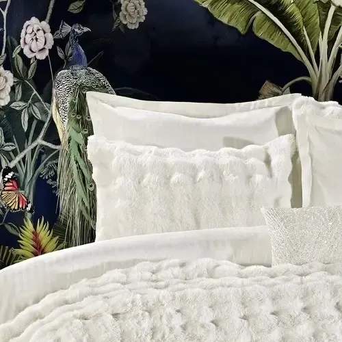 Bonny Çift Kişilik Nevresimli Yatak Örtüsü Seti / Krem - Zebra Casa (1)