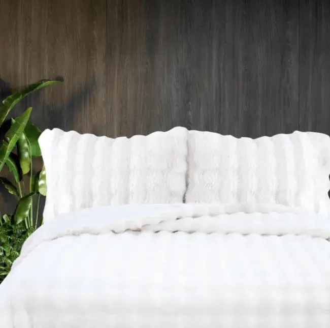 Bonny Kürk Yatak Örtüsü / Krem - 2