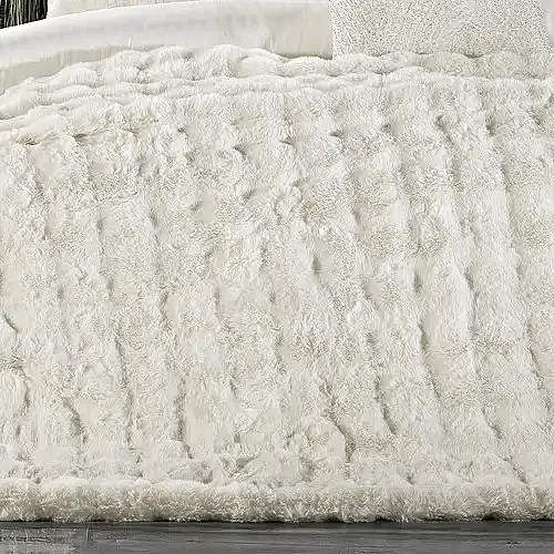 Bonny Kürk Yatak Örtüsü / Krem - 5