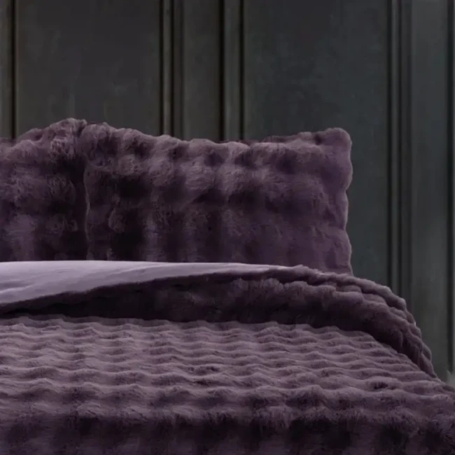 Bonny Kürk Yatak Örtüsü / Mürdüm - 5