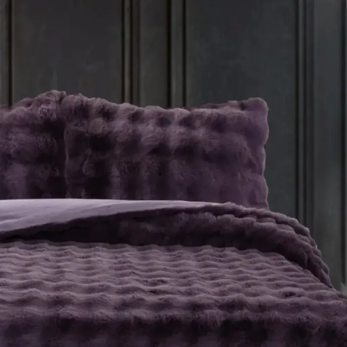 Bonny Kürk Yatak Örtüsü / Mürdüm - 5