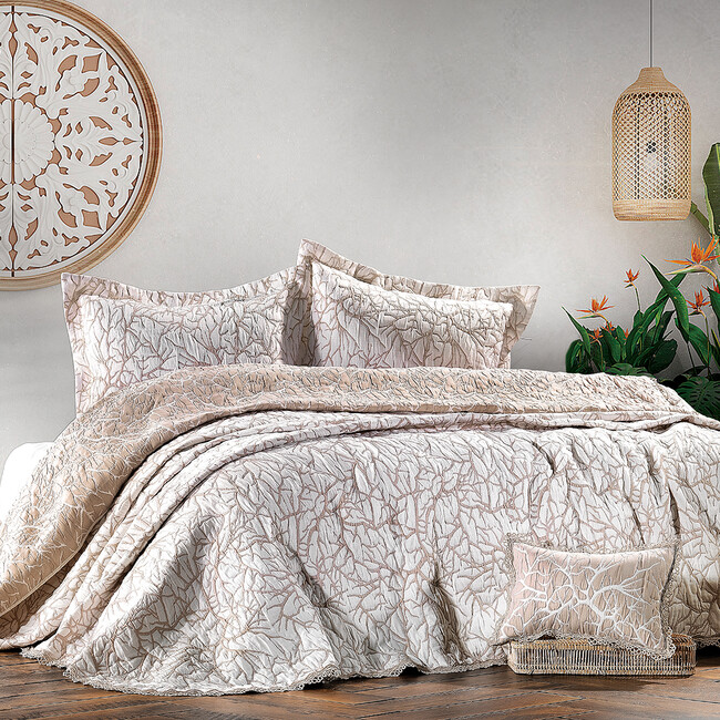 Damask Yatak Örtüsü Mürdüm All Days Setler, Yeni Sezon Zebra Casa