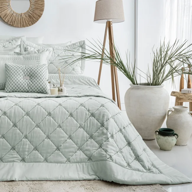 Brezza Yatak Örtüsü Seti / Yeşil - Zebra Casa (1)