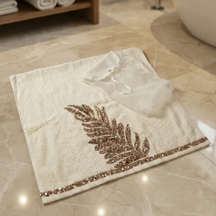 Caroline Çeyizlik Keseli Havlu - 1