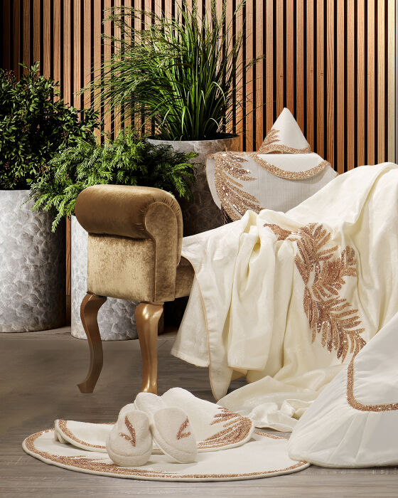 Caroline İkili Oval Paspas Takımı / Bej - 1