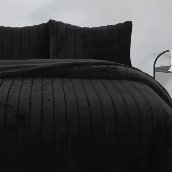 Comfy Çift Kişilik Comforter Set / Siyah - 2