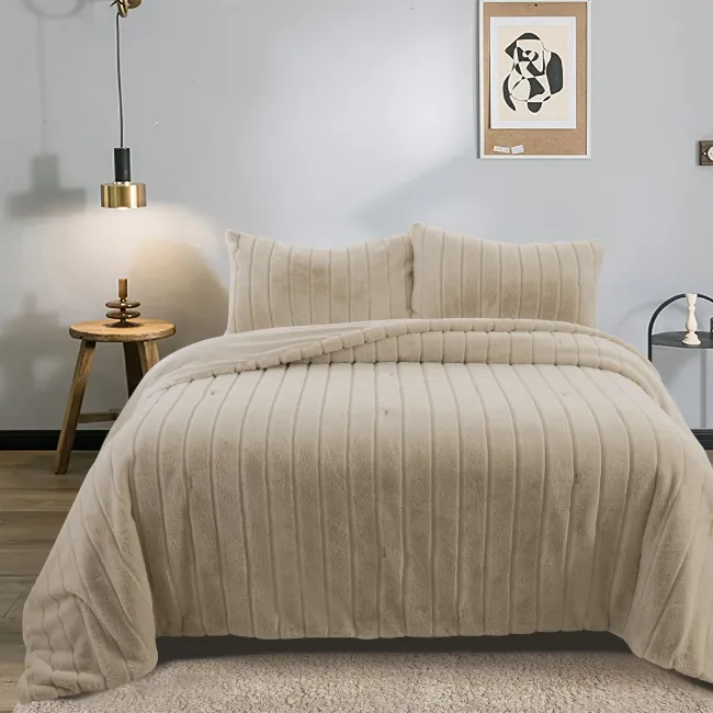 Comfy Çift Kişilik Comforter Set / Vizon 