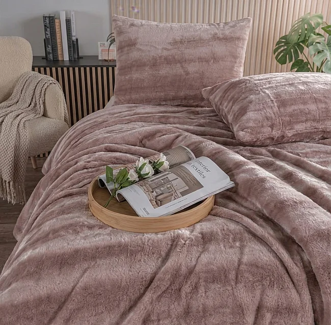 Cozy Tek Kişilik Battaniye Takımı / Pudra - 2