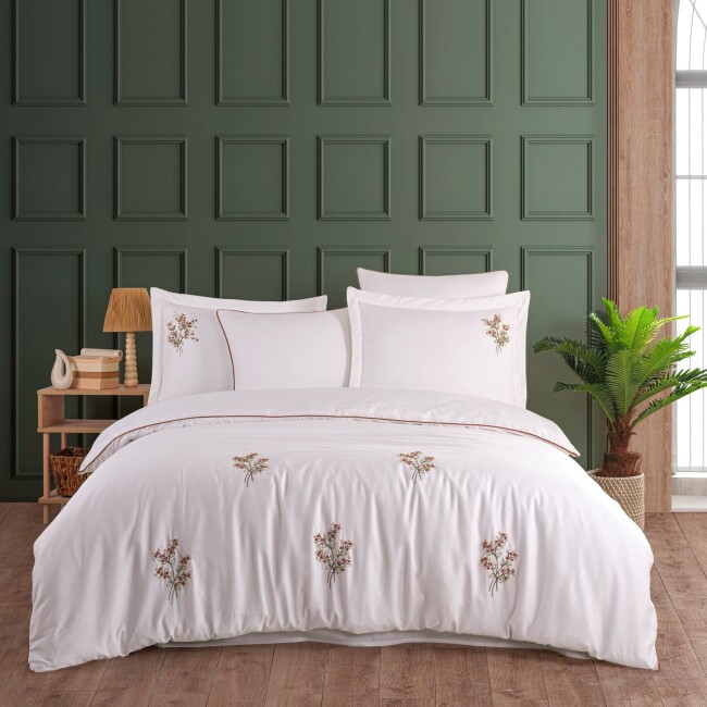 Edessa Çift Kişilik Pamuk Saten Nevresim Takımı - Zebra Casa