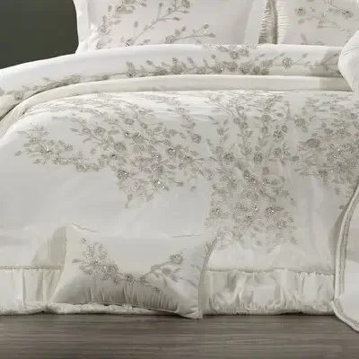 Elenor 23 Parça Premium Çeyiz Yatak Seti / Krem - 5