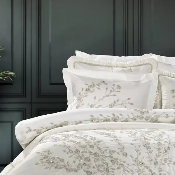 Elenor 5 Parça Yatak Örtüsü / Krem - Zebra Casa (1)