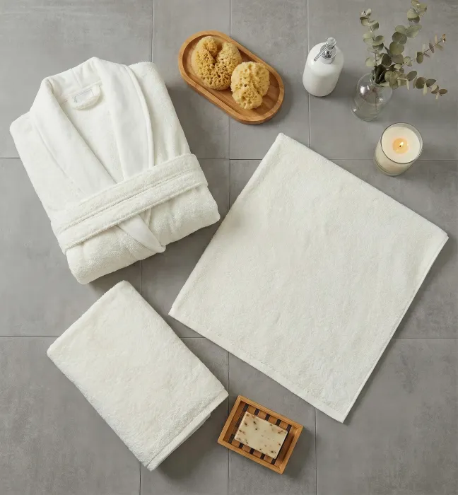 Elenor 6 Parça Bambu Aile Bornoz Seti / Krem - 2