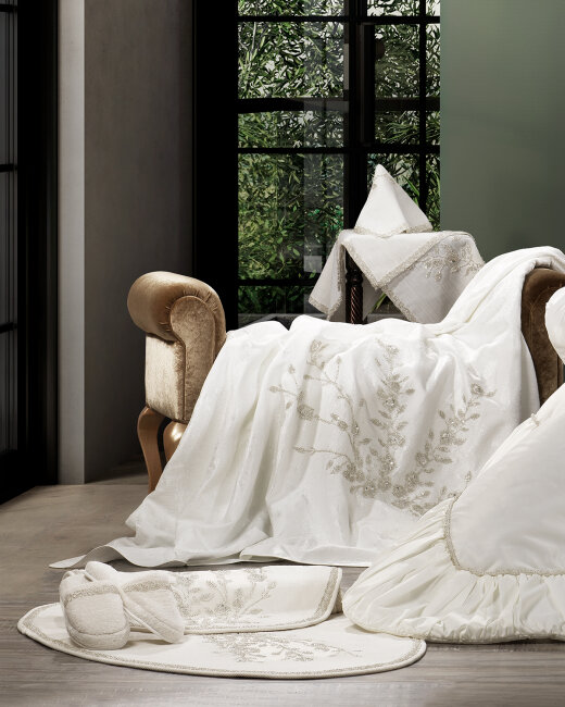 Elenor İkili Oval Paspas Takımı / Krem - Zebra Casa