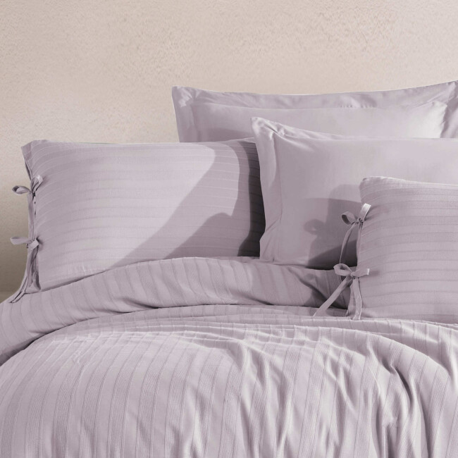 Elvin Çift Kişilik Nevresim Takımı / Lila - Zebra Casa (1)