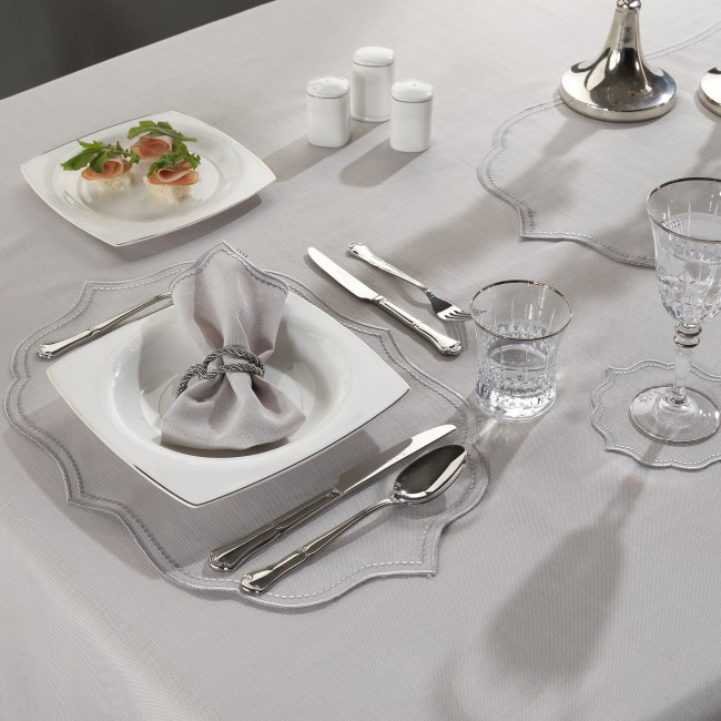 Ester 2'li Peçete Gri/Silver - Zebra Casa (1)