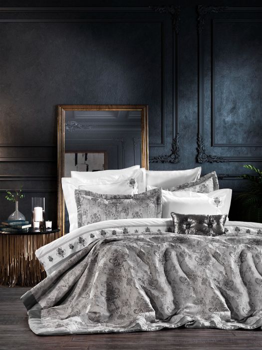 Evona Bedspread Set / Grey
