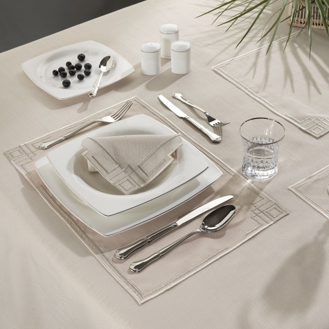 Fame 2'li Amerikan Servis Bej-Krem - Zebra Casa (1)