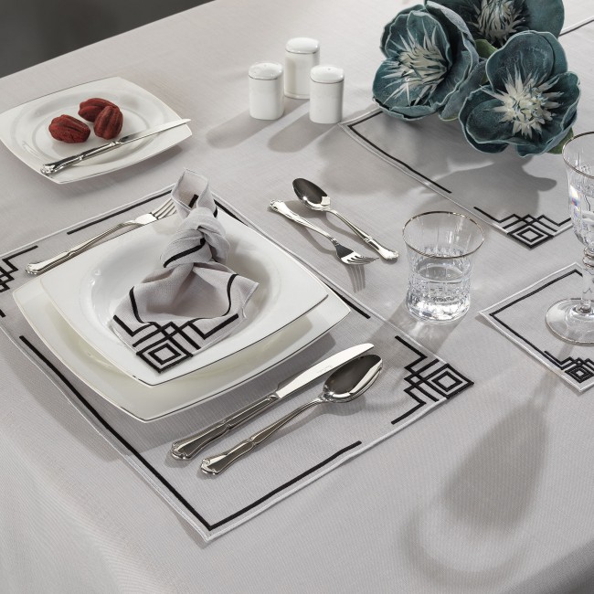 Fame 2'li Peçete Gri/siyah - Zebra Casa (1)