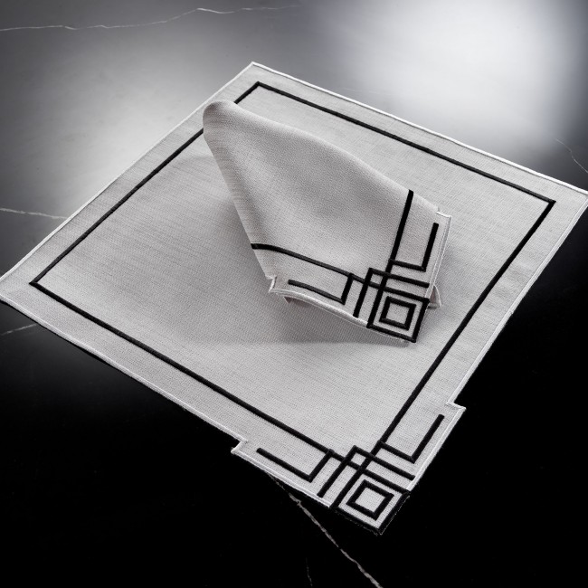 Fame 2'li Peçete Gri/siyah - Zebra Casa