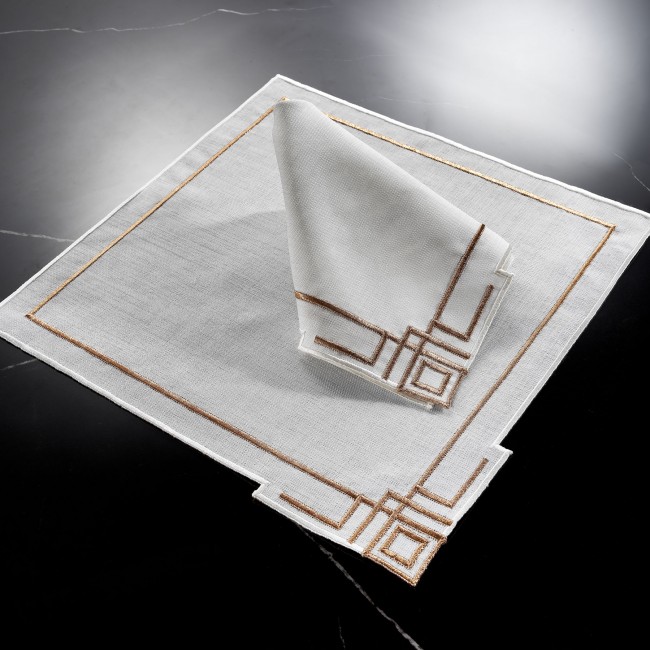 Fame 2'li Peçete Krem/Bakır - Zebra Casa