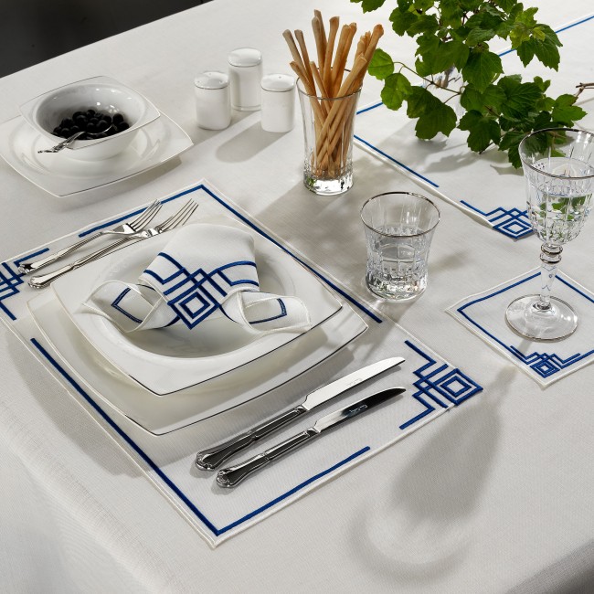 Fame 2'li Peçete Lacivert/Krem - Zebra Casa (1)