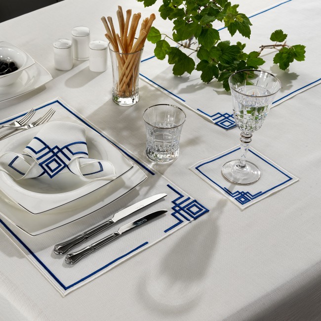 Fame 6'lı Kokteyl Peçetesi Krem/Lacivert - Zebra Casa (1)