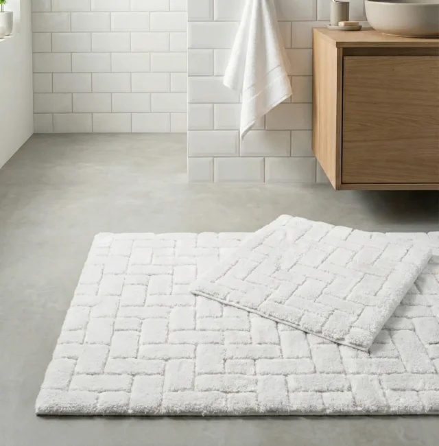 Felica Pamuk Paspas Seti / Ekru - Zebra Casa (1)