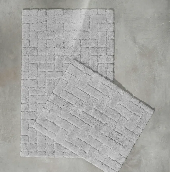 Felica Pamuk Paspas Seti / Açık Gri - 2