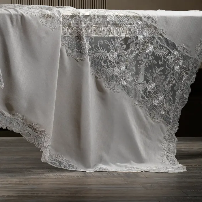 Flora Masa Örtüsü / Gri - 3